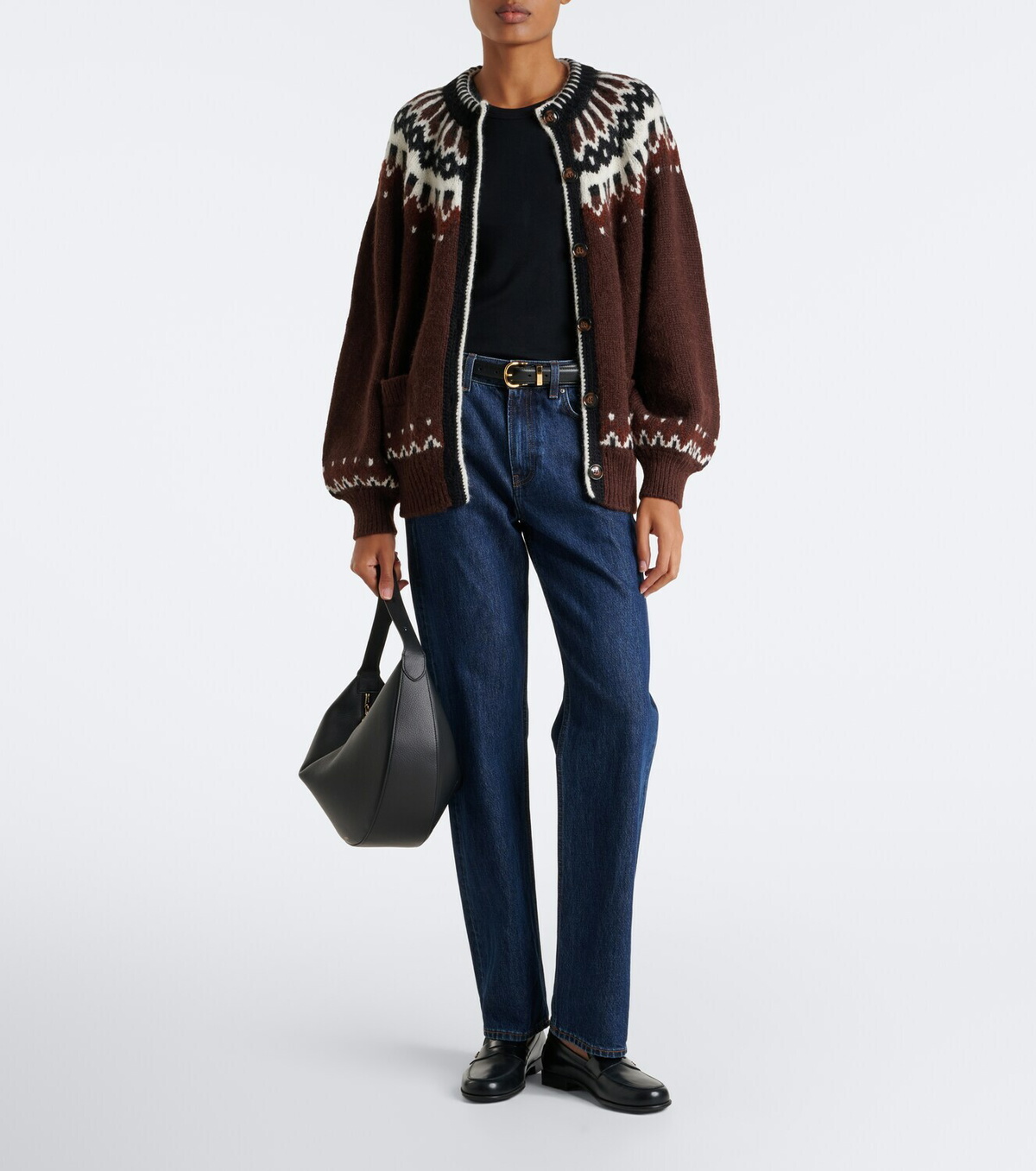 Dôen Hue Fair Isle alpaca and wool-blend cardigan