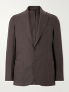 De Petrillo - Linen Single-Breasted Blazer - Brown