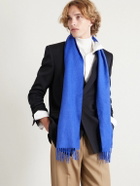 CELINE - Logo-Appliquéd Fringed Cashmere Scarf