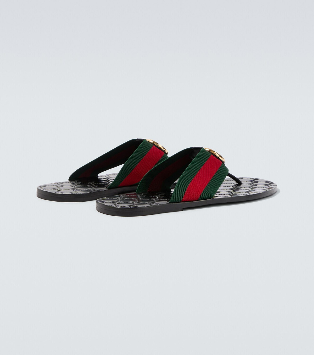 Gucci Riviera GG leather thong sandals