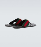 Gucci Riviera GG leather thong sandals