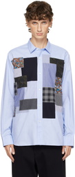 Junya Watanabe Blue Patchwork Mix Shirt