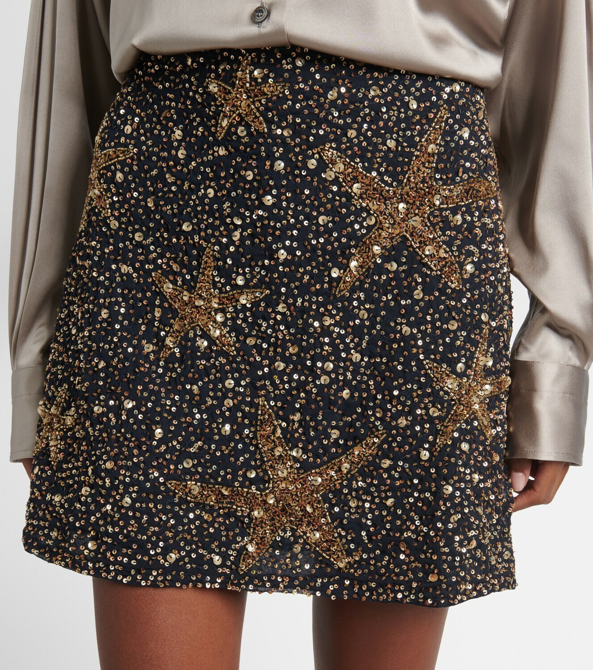 Rixo Minna sequined miniskirt