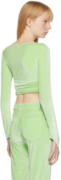 Maisie Wilen Green Dramady Wrap Cardigan