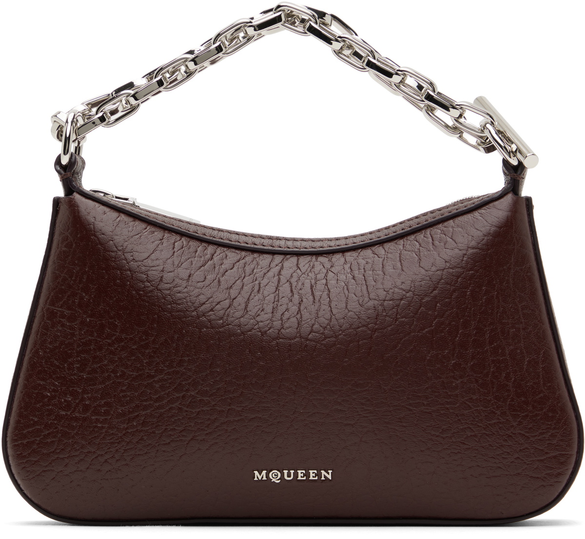 トートバッグ ALEXANDER MCQUEEN Burgundy Leather Mini T-Bar Handbag McQueen Burgundy T-Bar Mini Bag Alexander McQueen