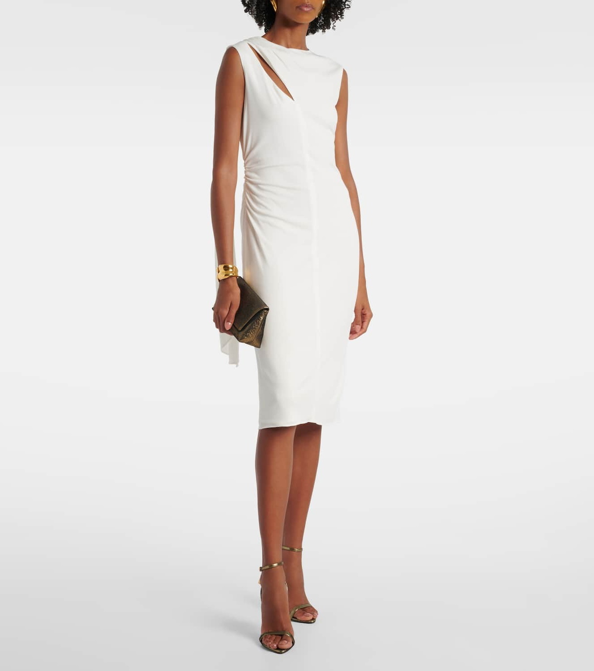 Tom Ford Cutout crepe jersey midi dress