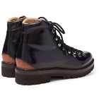 Ralph Lauren Purple Label - Fidel Leather Boots - Men - Navy