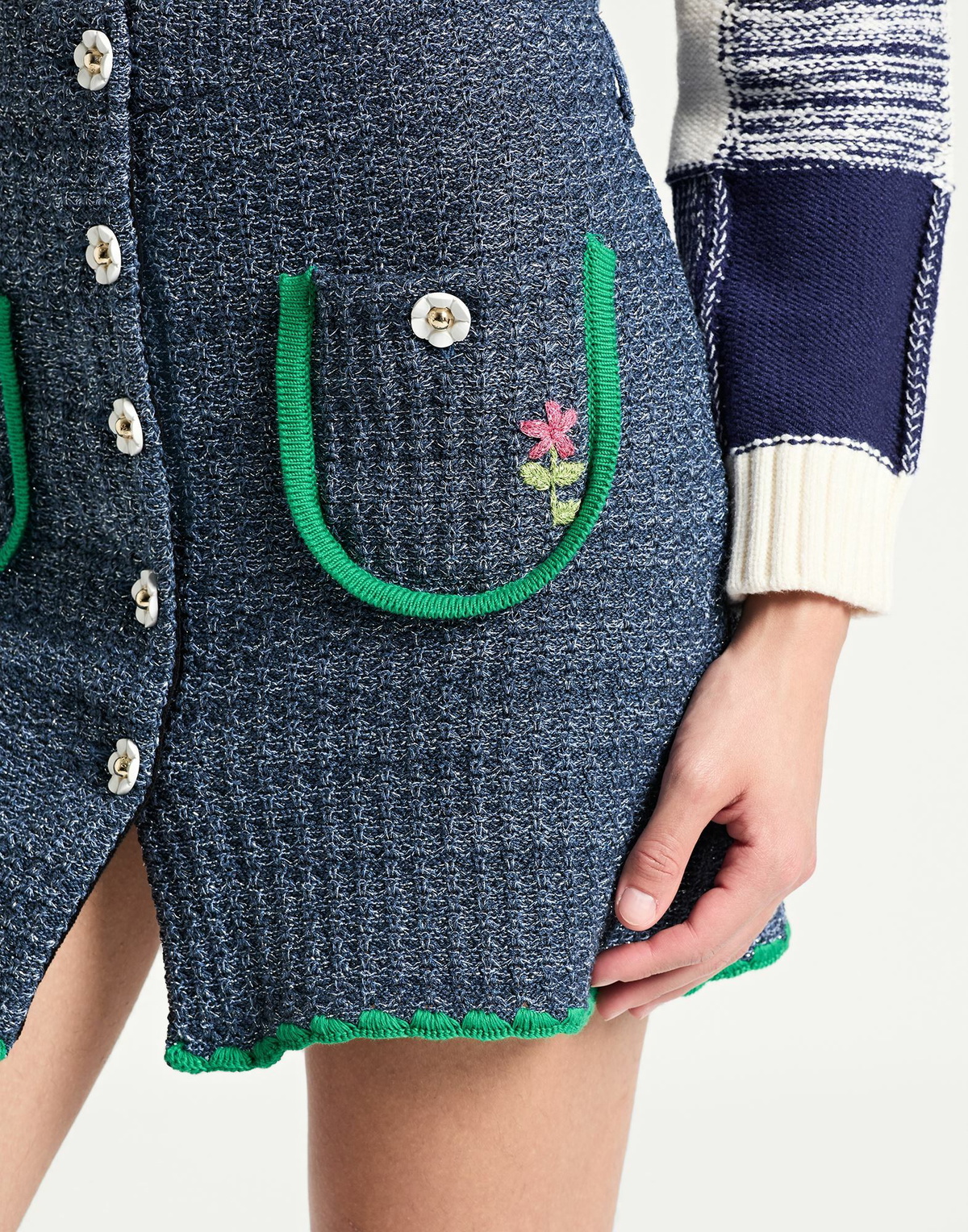 Cormio Womens Mini skirt Slate in Blue