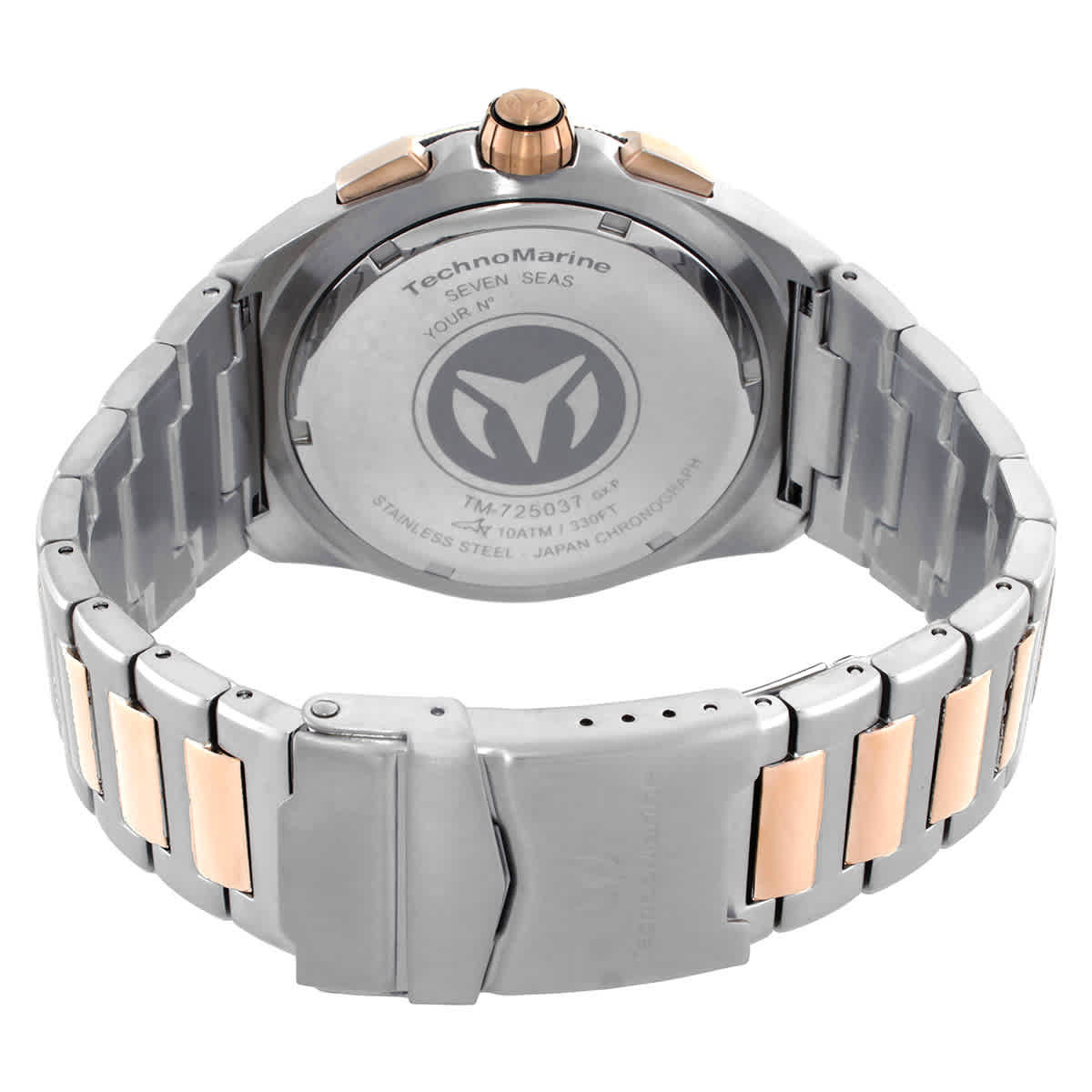 TechnoMarine Seven Seas Chronograph GMT Quartz Silver Dial Mens Watch TM-725037