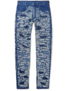 Givenchy - Slim-Fit Panelled Distressed Jeans - Blue