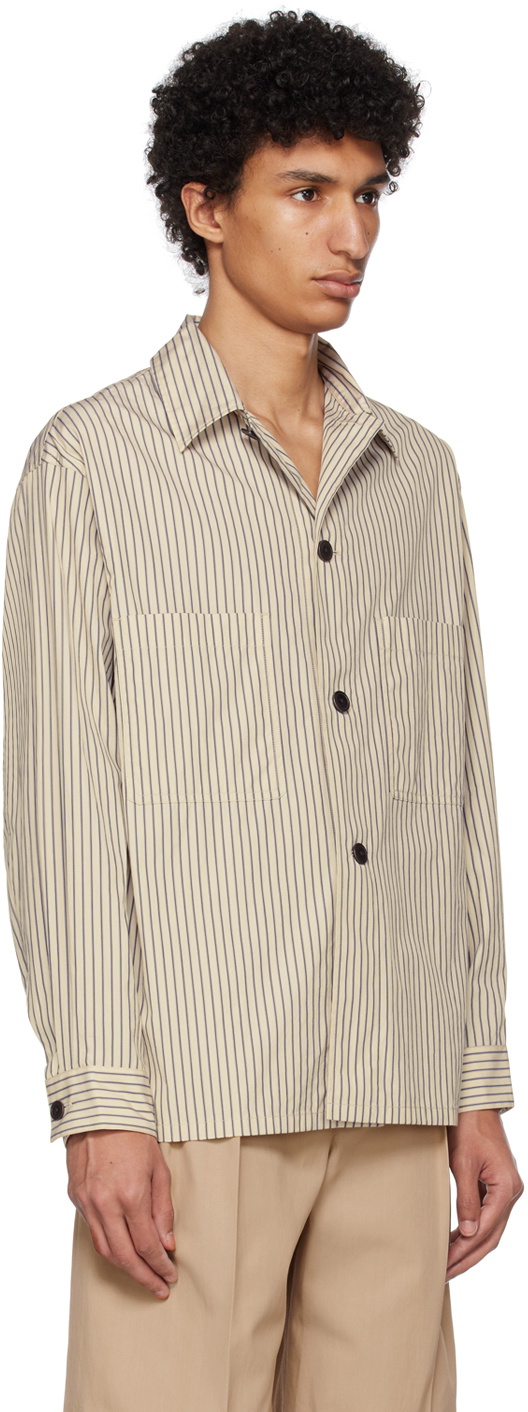 LEMAIRE Beige Striped Shirt Lemaire