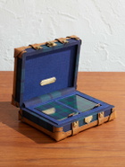 Ralph Lauren Home - Sawyer Leather-Trimmed Checked Canvas Card Set