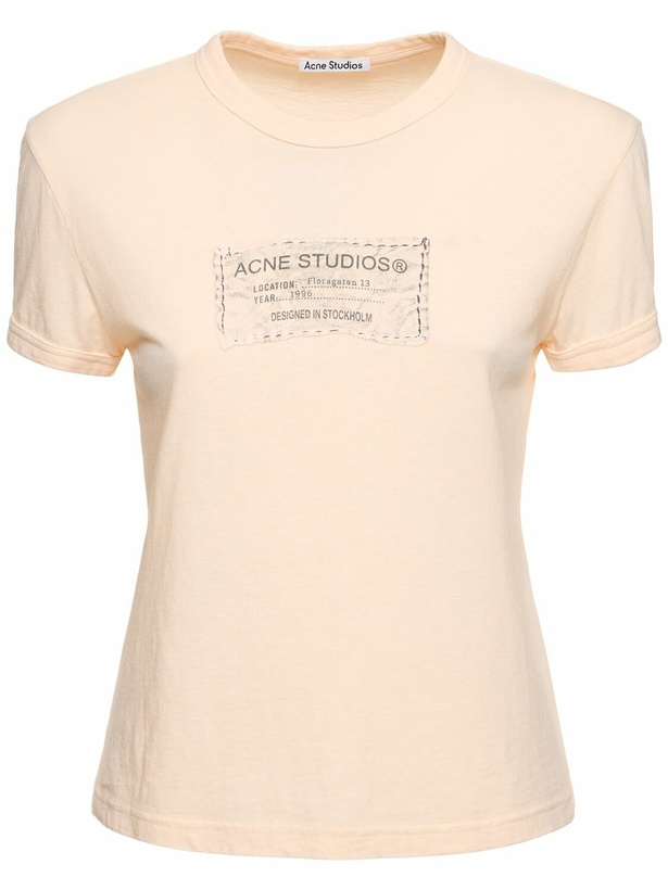 Photo: ACNE STUDIOS Cotton Jersey Logo T-shirt