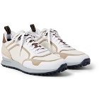 Dunhill - Radial Runner Leather and Suede-Trimmed Mesh Sneakers - Men - Off-white