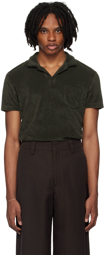 Photo: Orlebar Brown Brown Open Placket Polo