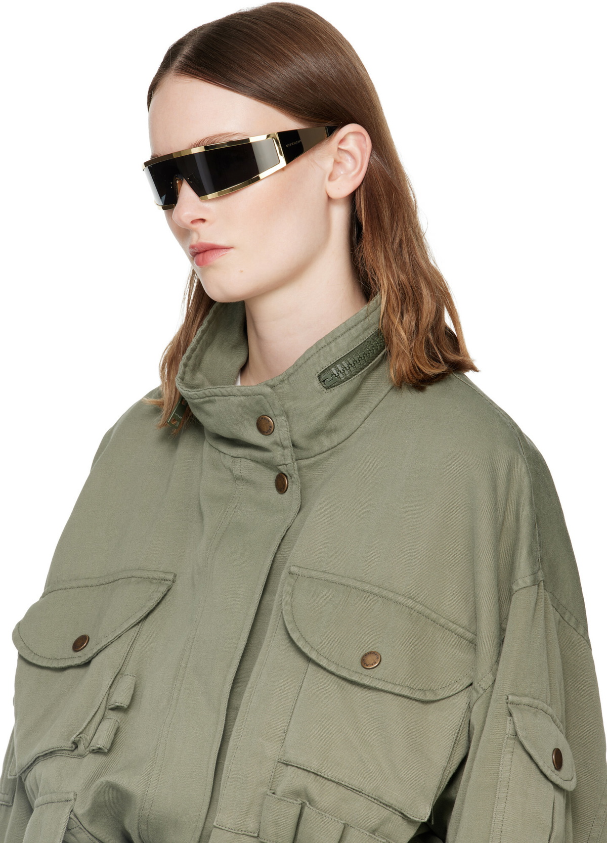 Givenchy Gold Square Sunglasses