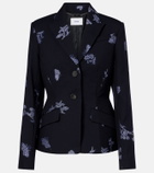 Erdem Wool and cotton jacquard blazer