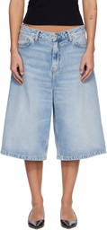 Carhartt Work In Progress Blue Belmont Denim Shorts