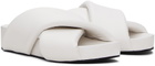 Jil Sander White Padded Slides