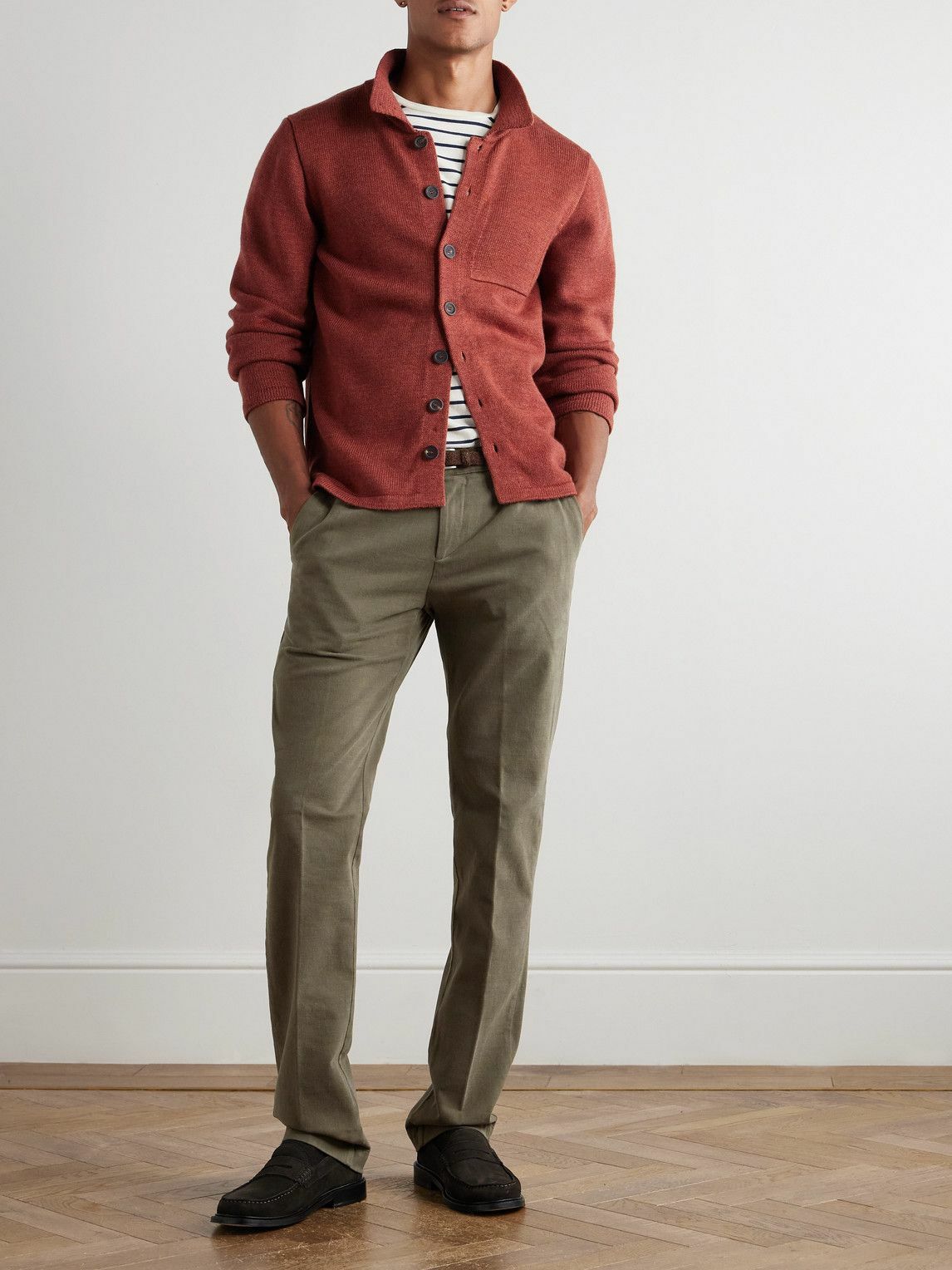 Massimo Alba - Straight-Leg Stretch-Cotton Gabardine Trousers - Green