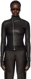 Rick Owens Black Hollywood Gary Leather Jacket