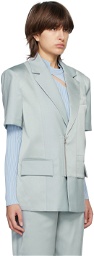 Feng Chen Wang Gray Short Sleeve Blazer