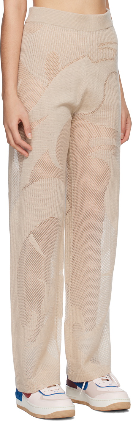 Feng Chen Wang Beige Phoenix Trousers