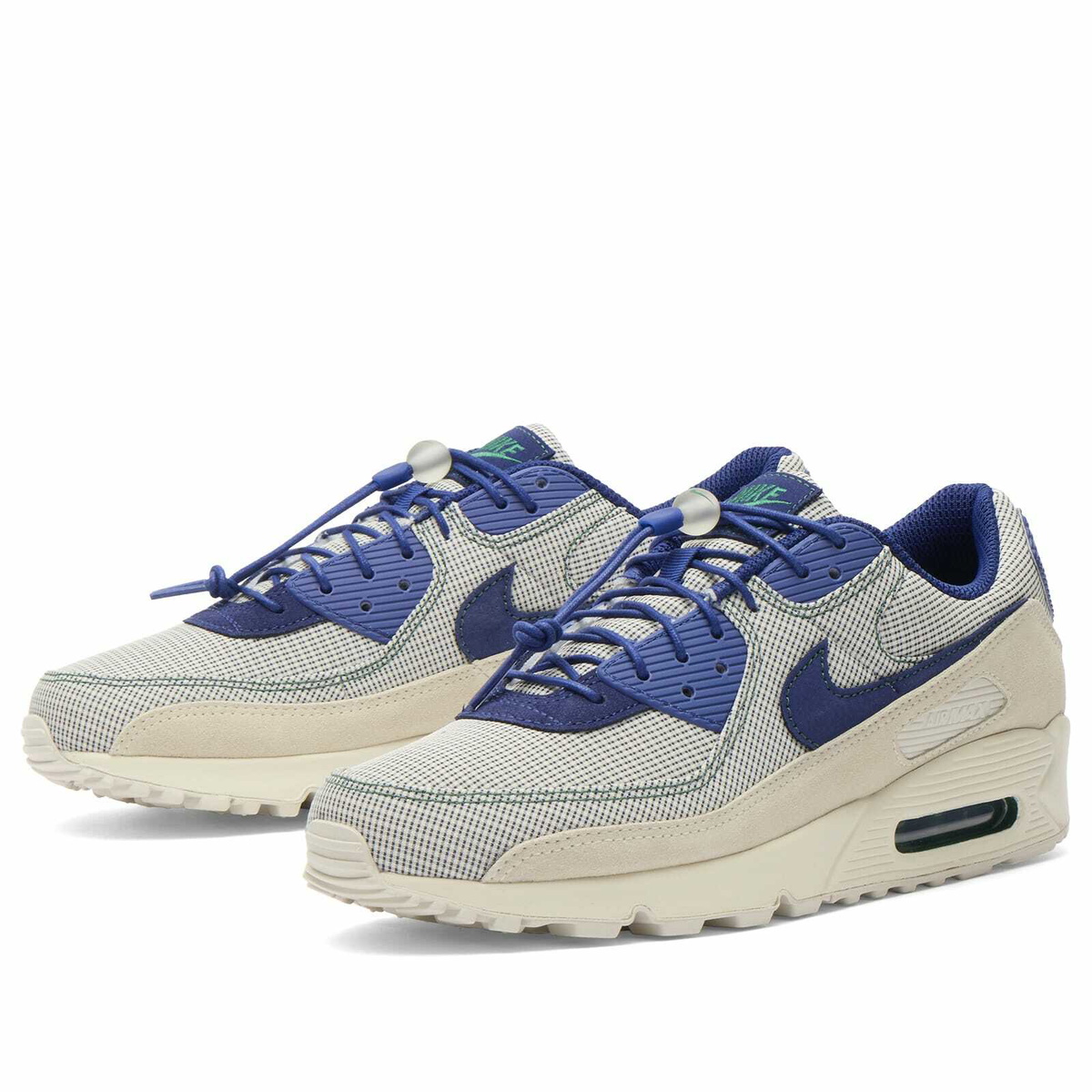Nike Air Max 90 Qs Sneaker in Coconut Milk/Deep Royal Blue/Brown