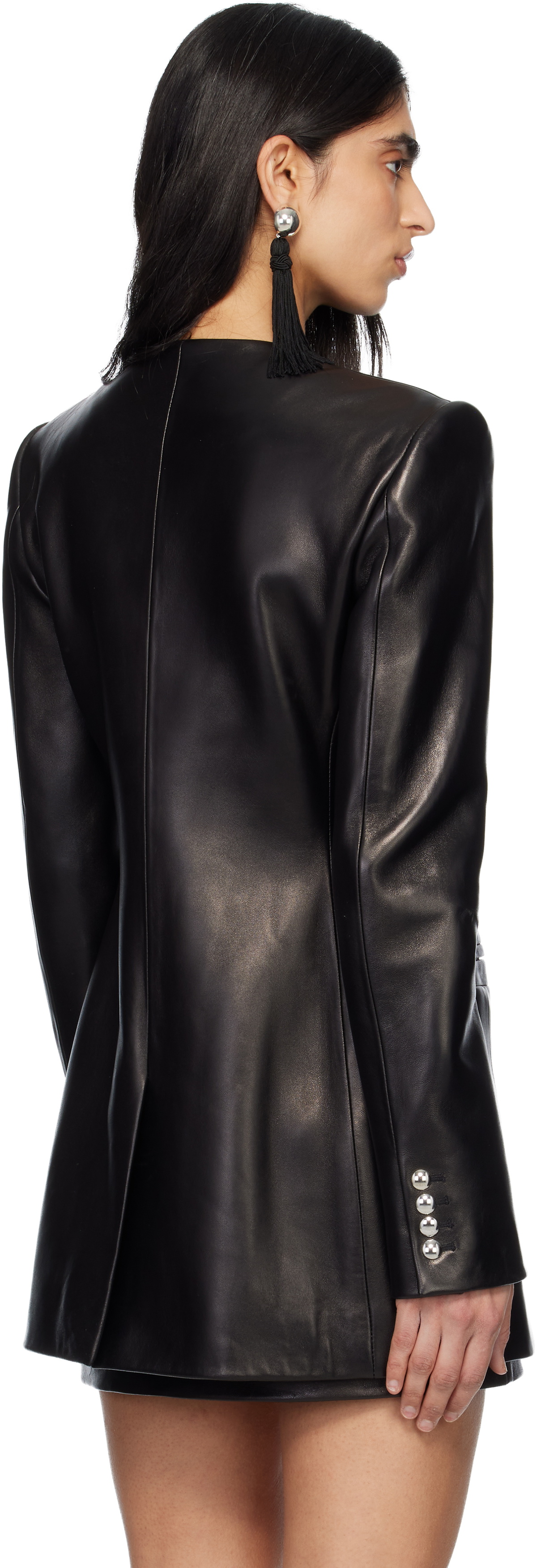 KHAITE Black Naran Leather Jacket