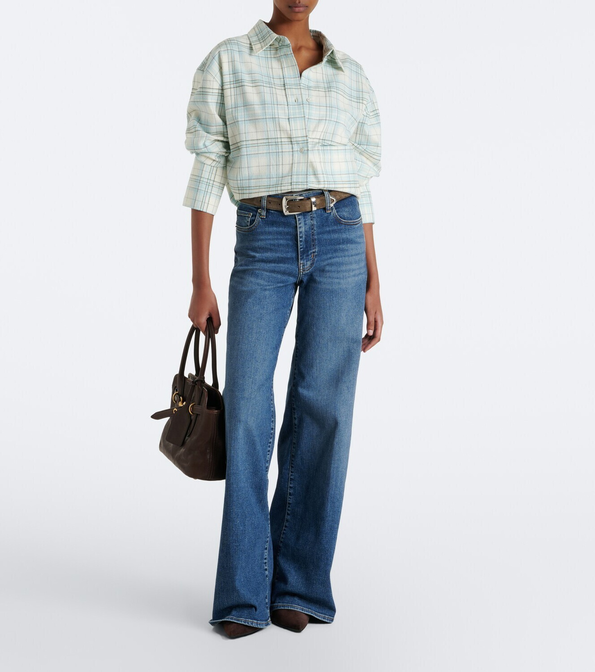 Frame Palace faded wide-leg jeans
