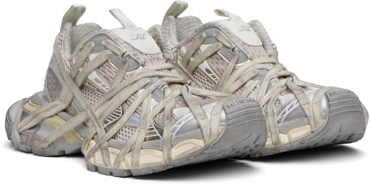 Balenciaga Gray & Off-White 3XL Fishnet Sneakers Balenciaga Balenciaga Gray & Off-White 3XL Fishnet Sneakers Balenciaga