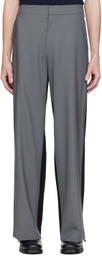GAUCHERE Gray & Black Two Tone Trousers