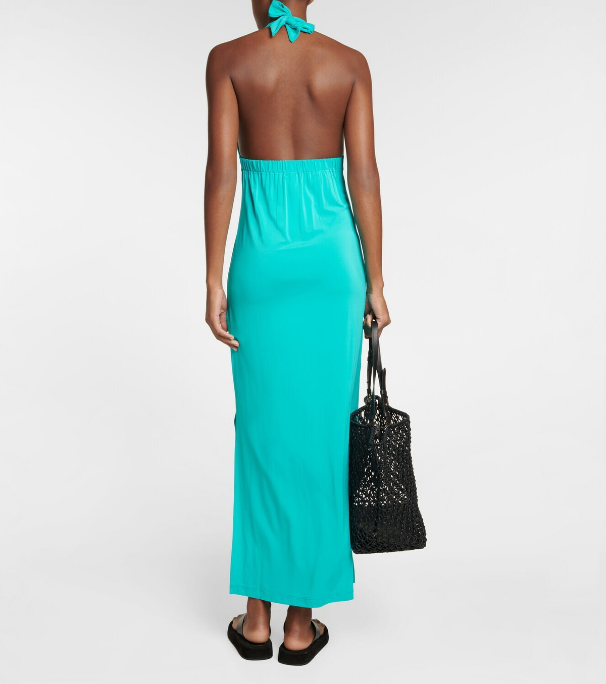 Max Mara - Halter-neck jersey maxi dress Max Mara