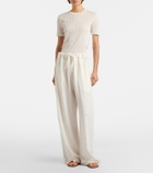 The Row Faz linen-blend wide-leg pants