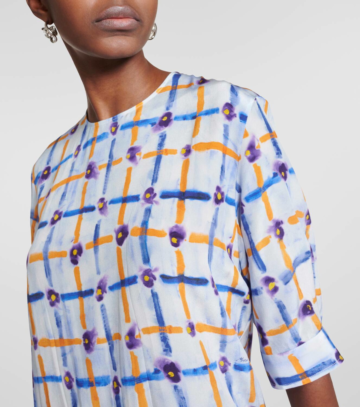 【MARNI】 Printed silk midi dress Marni Printed silk midi dress Marni