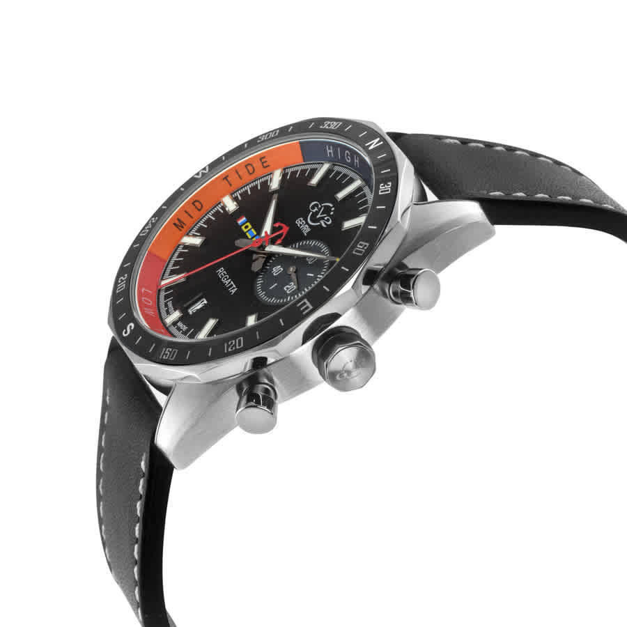 GV2 by Gevril Regatta Quartz Black Dial Mens Watch 42700