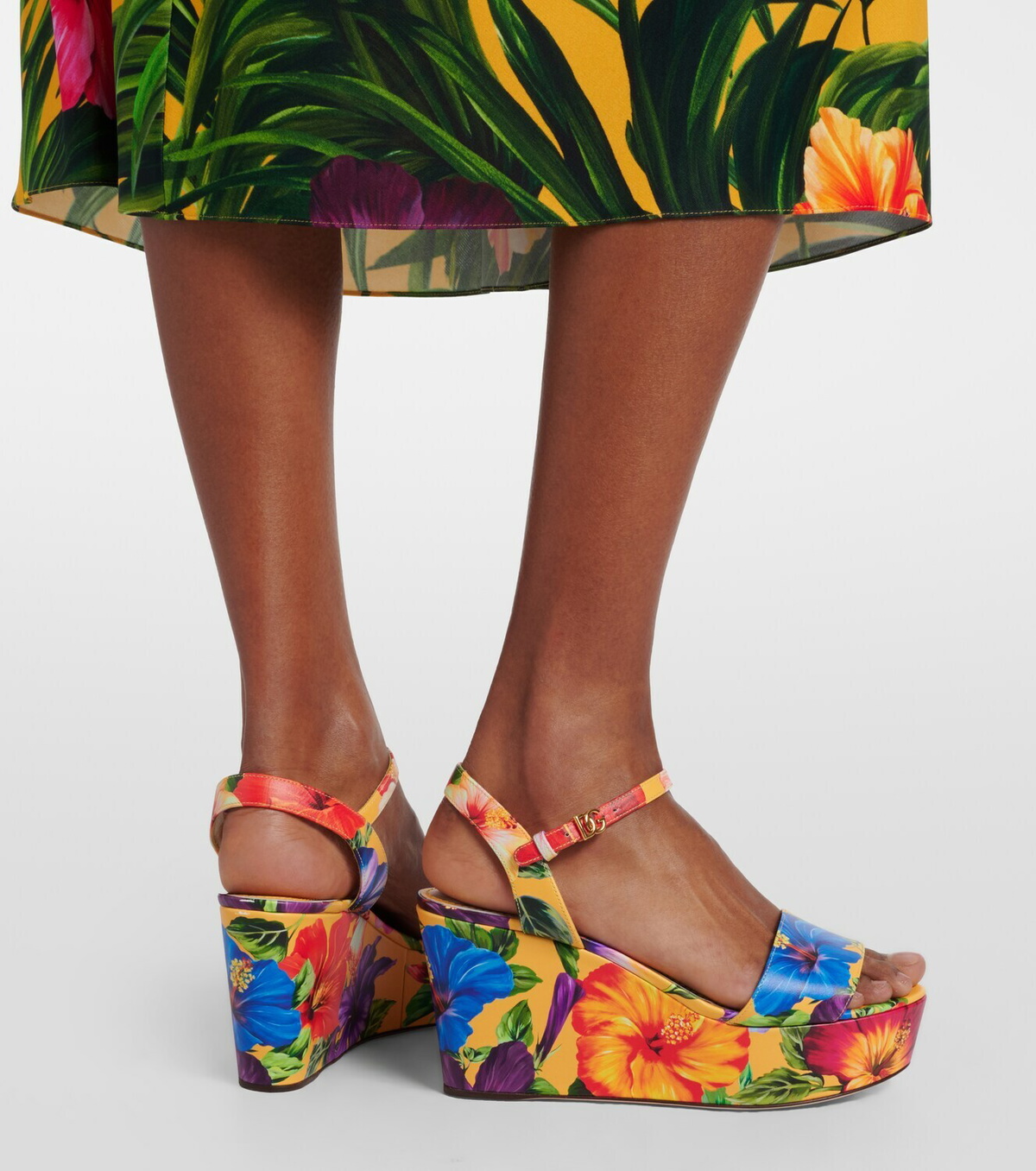 Dolce&Gabbana Bianca floral wedges