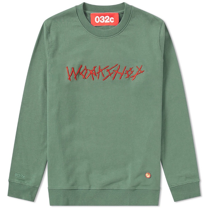 Photo: 032c Printed & Embroidered Crew Sweat Green