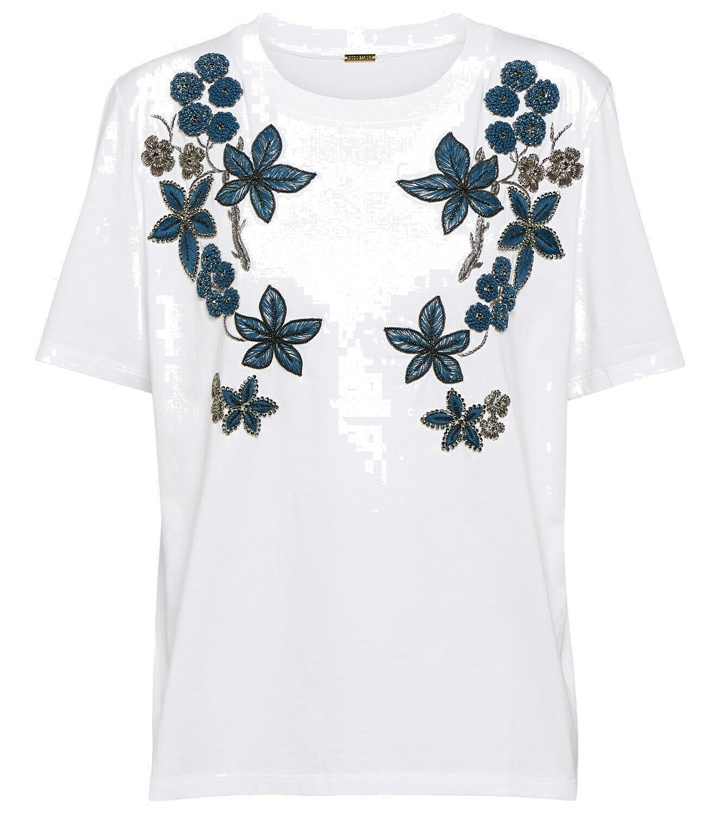 Photo: Dodo Bar Or Floral embellished cotton T-shirt