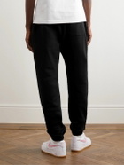 Coral Studios - Tapered Logo-Print Cotton-Jersey Sweatpants - Black