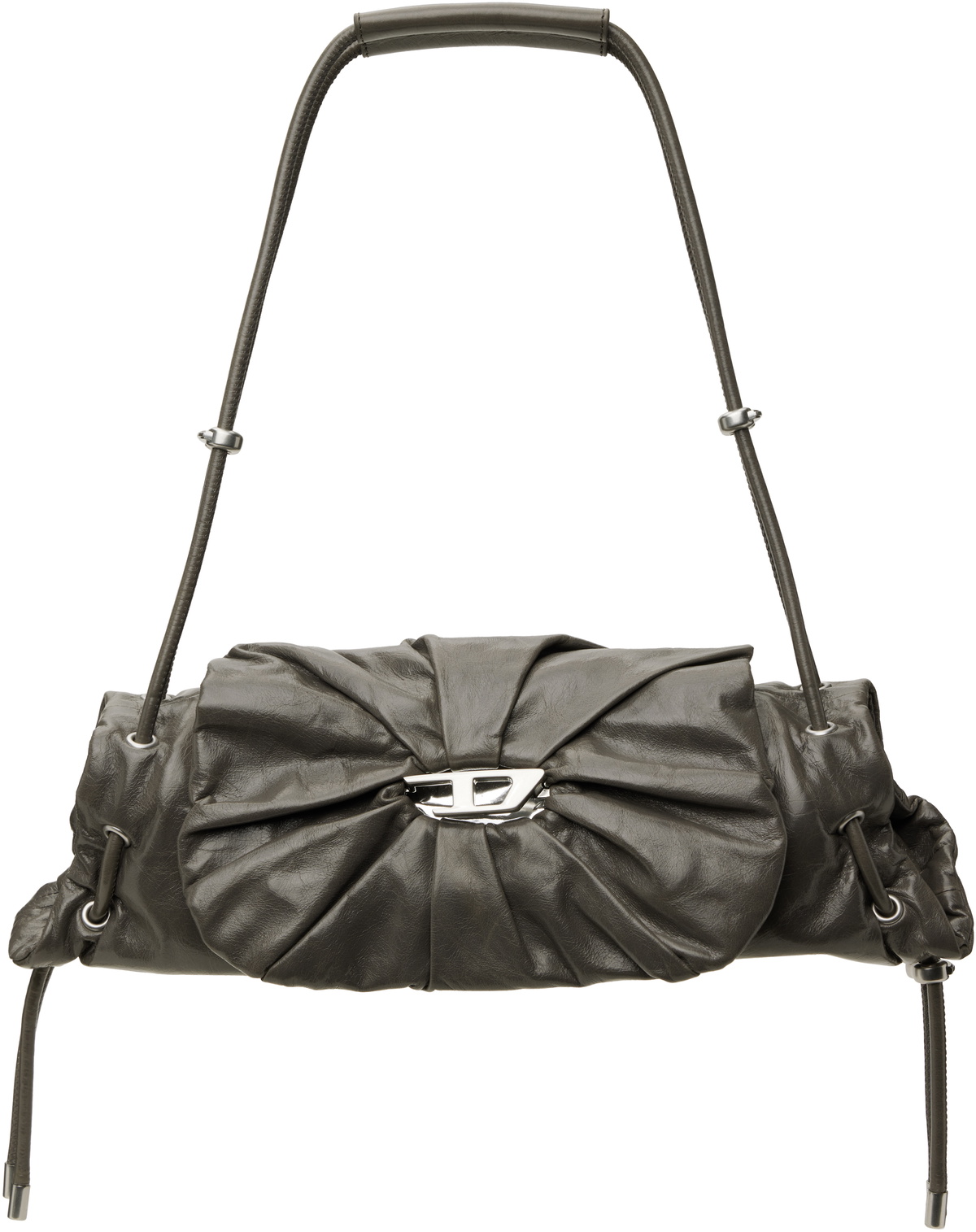 Diesel Gray Scrunch-D Shoulder S Bag Diesel