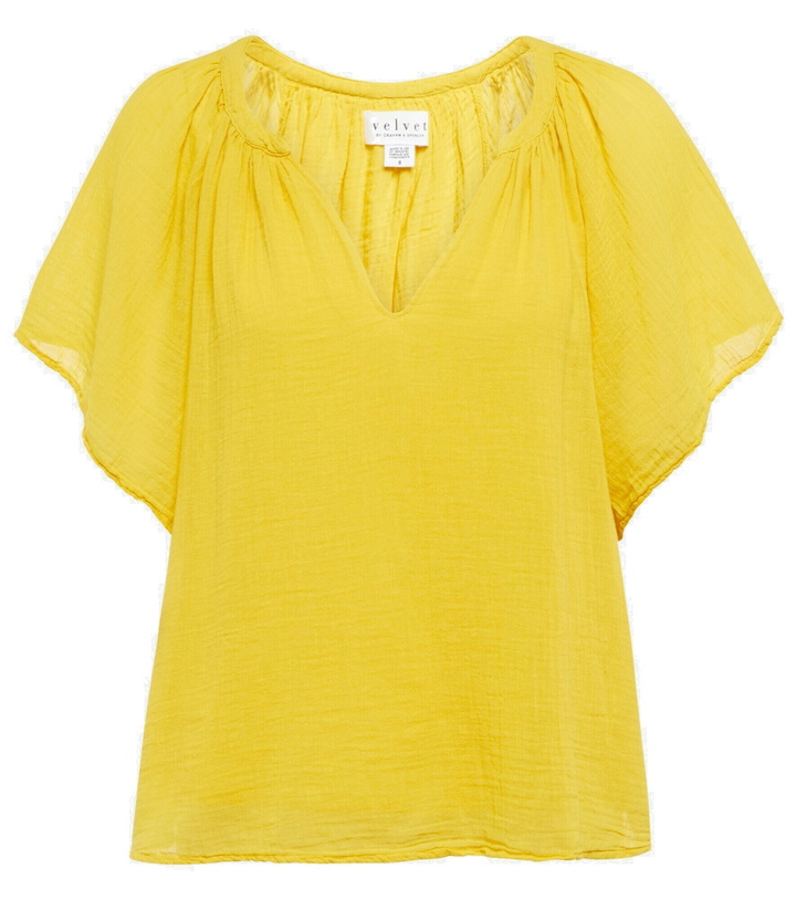 Photo: Velvet - Ashlyn cotton gauze blouse