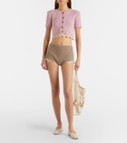Magda Butrym Crochet-trimmed cashmere shorts