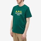 A.P.C. Men's Madame Logo T-Shirt in Dark Green