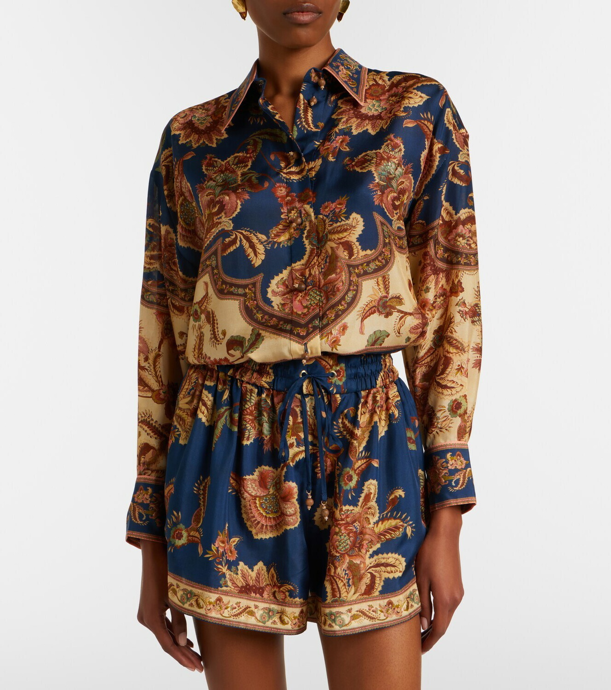 Zimmermann Aster printed silk shirt
