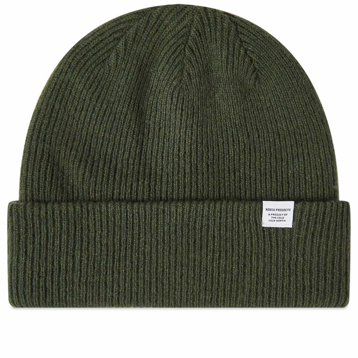 Norse Projects Men's Beanie in Army Green Norse Projects