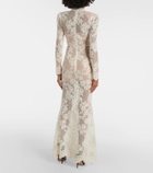 Self-Portrait Embellished lace maxi dress