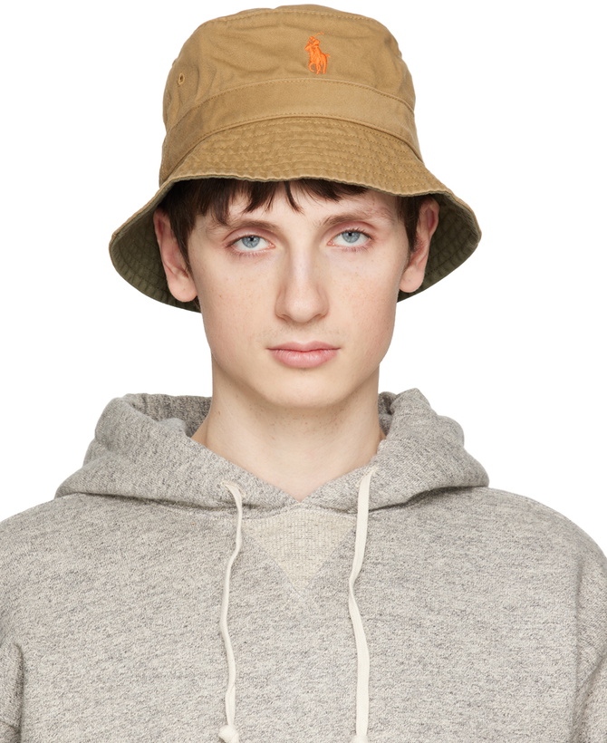 Photo: Polo Ralph Lauren Tan Embroidered Bucket Hat