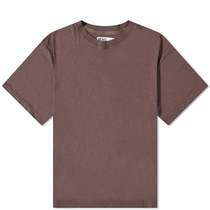 Photo: MHL by Margaret Howell Men's MHL. by Margaret Howell Simple T-Shirt in Grape