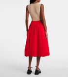 Noir Kei Ninomiya Gathered cotton midi skirt